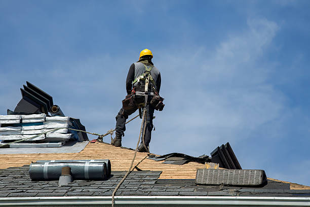 Professional Gutter Installation technician working in Crumpler, NC